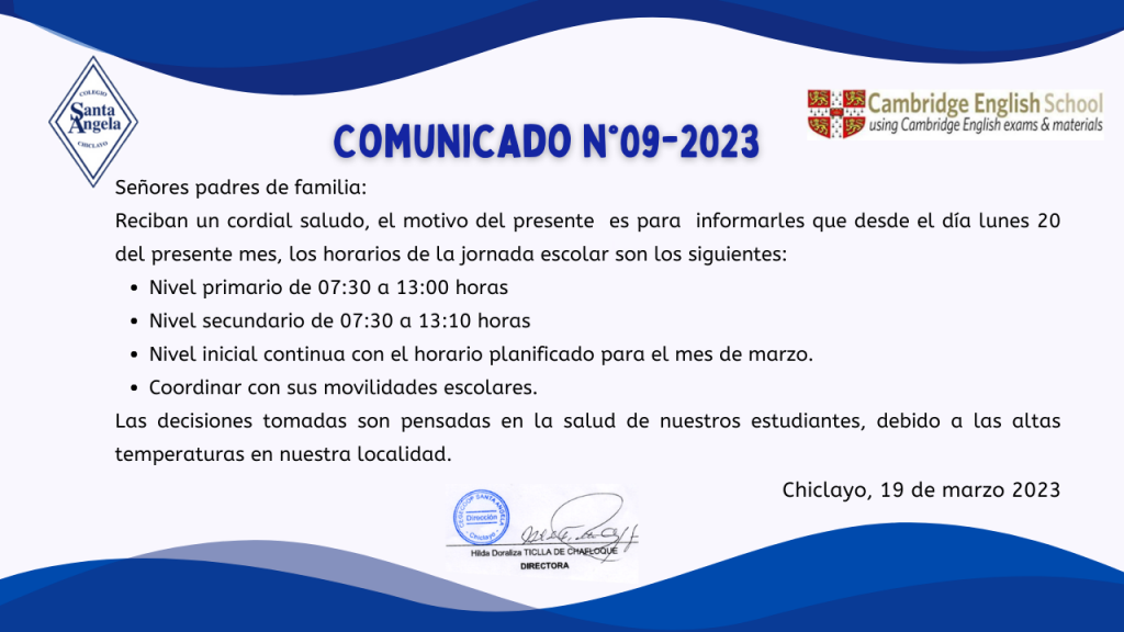 Comunicado N°09