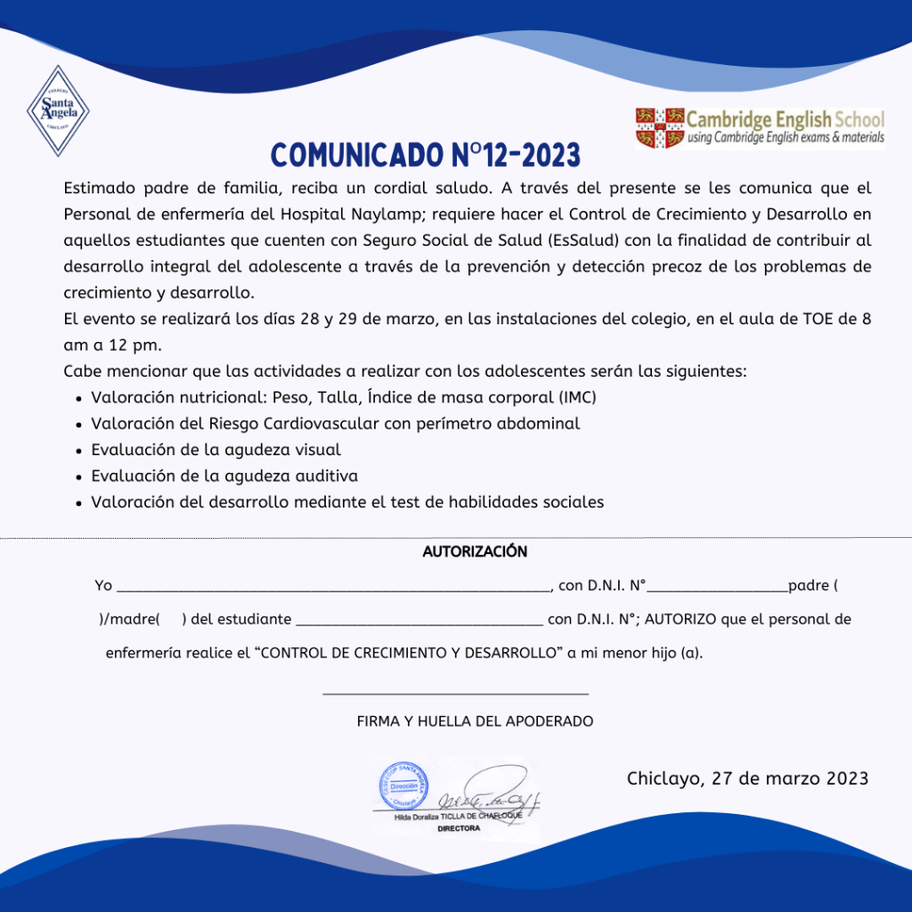 Comunicado N°12