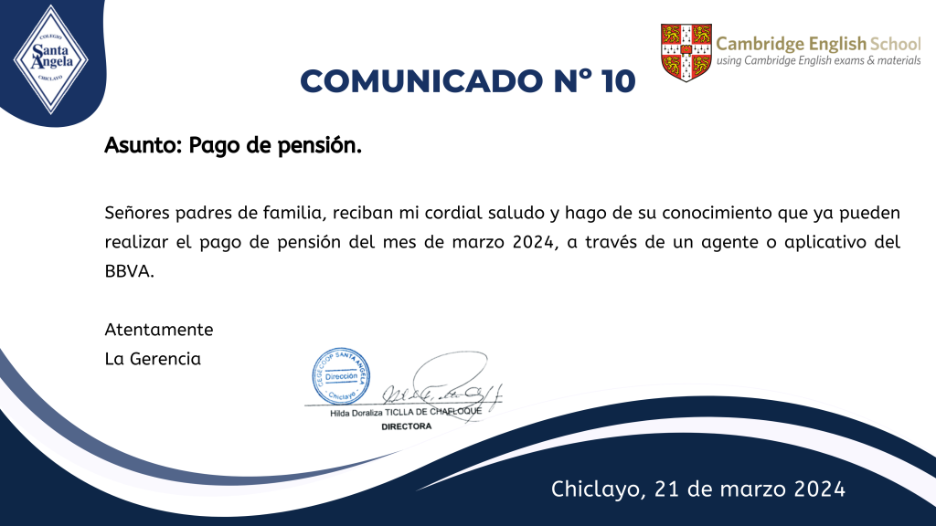 Comunicado N°10